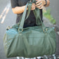 The Real McCaul Travel Bag Duffel Carry All Bag - Cowhide - Green Australian Made Australian Owned Large Overnight Travel Duffel Bag Leather Made in Australia