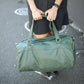 The Real McCaul Travel Bag Duffel Carry All Bag - Cowhide - Green Australian Made Australian Owned Large Overnight Travel Duffel Bag Leather Made in Australia