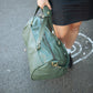 The Real McCaul Travel Bag Duffel Carry All Bag - Cowhide - Green Australian Made Australian Owned Large Overnight Travel Duffel Bag Leather Made in Australia
