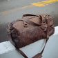 The Real McCaul Travel Bag Duffel Carry All Bag - Cowhide Australian Made Australian Owned Large Overnight Travel Duffel Bag Leather Made in Australia
