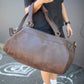 The Real McCaul Travel Bag Duffel Carry All Bag - Cowhide - Mottle Brown Australian Made Australian Owned Large Overnight Travel Duffel Bag Leather Made in Australia
