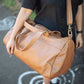 The Real McCaul Travel Bag Duffel Carry All Bag - Cowhide - Tan Australian Made Australian Owned Large Overnight Travel Duffel Bag Leather Made in Australia