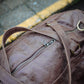 The Real McCaul Travel Bag Premium Brown Marble Duffel Carry All Bag - Cowhide Australian Made Australian Owned Large Overnight Travel Duffel Bag Leather Made in Australia