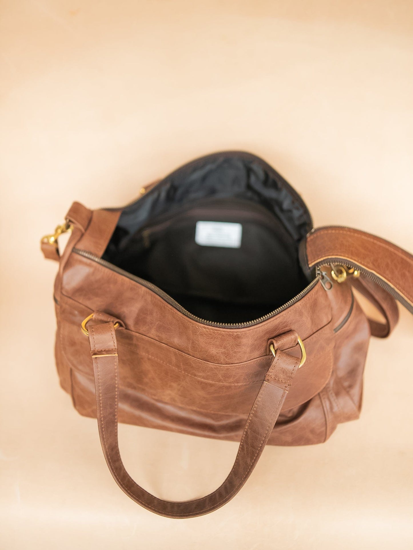 The Real McCaul Travel Bag Weekender Travel Carry All Bag - Premium Cowhide - Marble Australian Made Australian Owned Small Overnight Travel Duffel Bag Kangaroo Leather Made in Australia