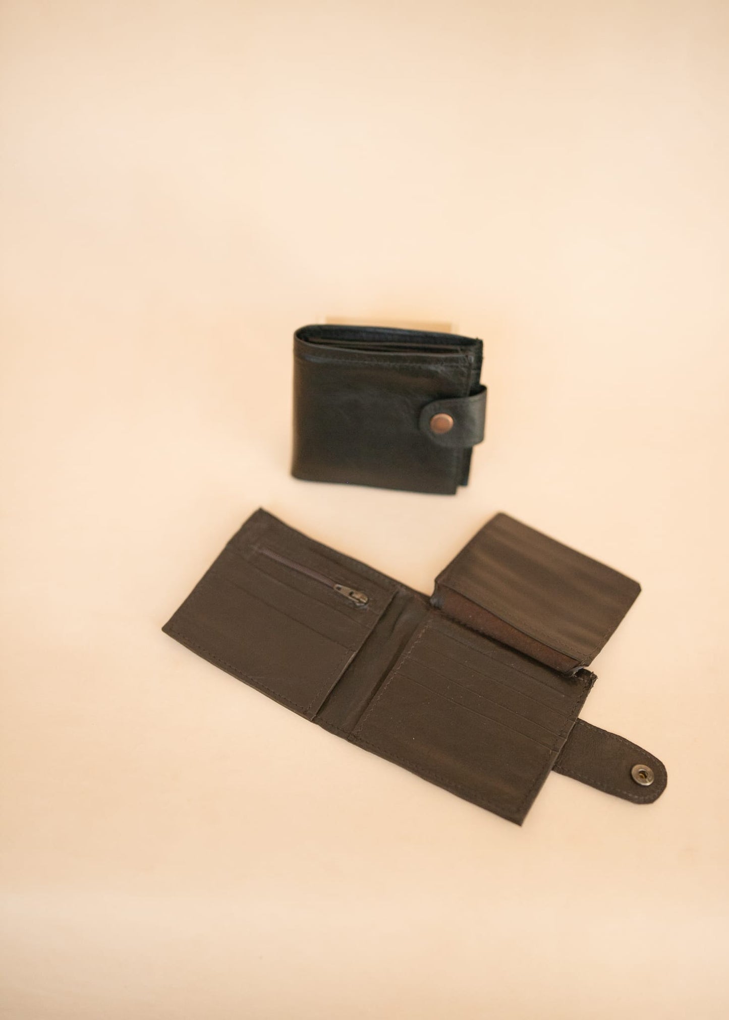 The Real McCaul Wallets All-Card Bifold Wallet with Zip - Kangaroo Australian Made Australian Owned Leather Men's Wallet- Australian Made - Kangaroo & Cowhide