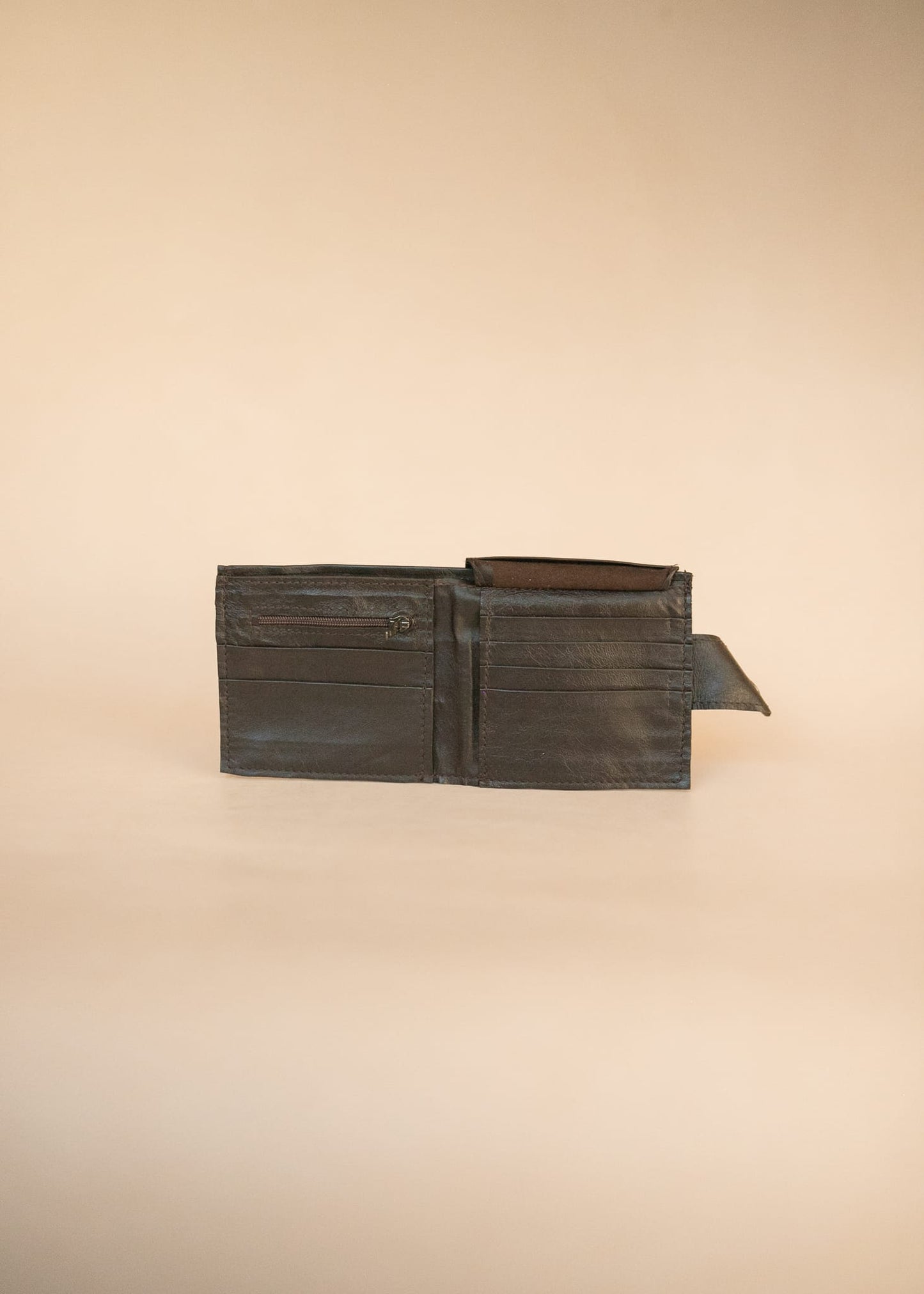 The Real McCaul Wallets All-Card Bifold Wallet with Zip - Kangaroo Australian Made Australian Owned Leather Men's Wallet- Australian Made - Kangaroo & Cowhide