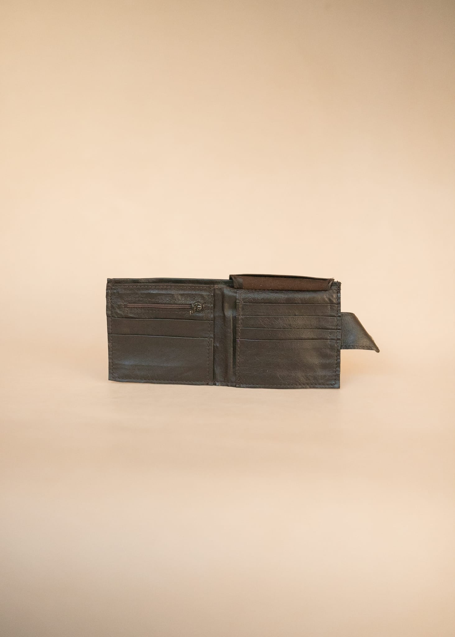 The Real McCaul Wallets All-Card Bifold Wallet with Zip - Kangaroo Australian Made Australian Owned Leather Men's Wallet- Australian Made - Kangaroo & Cowhide