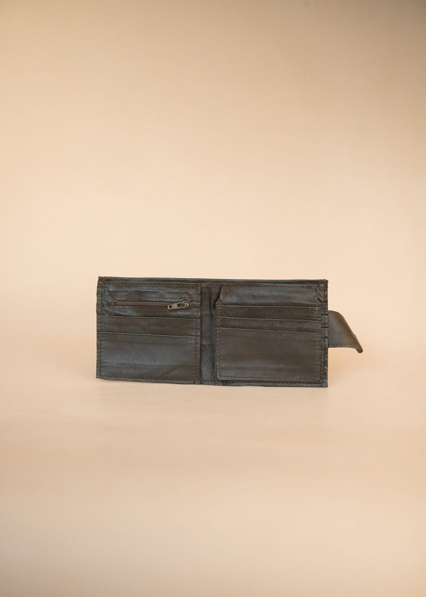The Real McCaul Wallets All-Card Bifold Wallet with Zip - Kangaroo Australian Made Australian Owned Leather Men's Wallet- Australian Made - Kangaroo & Cowhide