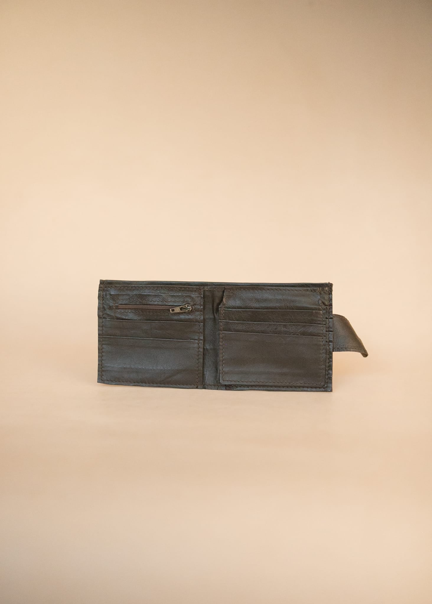 The Real McCaul Wallets All-Card Bifold Wallet with Zip - Kangaroo Australian Made Australian Owned Leather Men's Wallet- Australian Made - Kangaroo & Cowhide