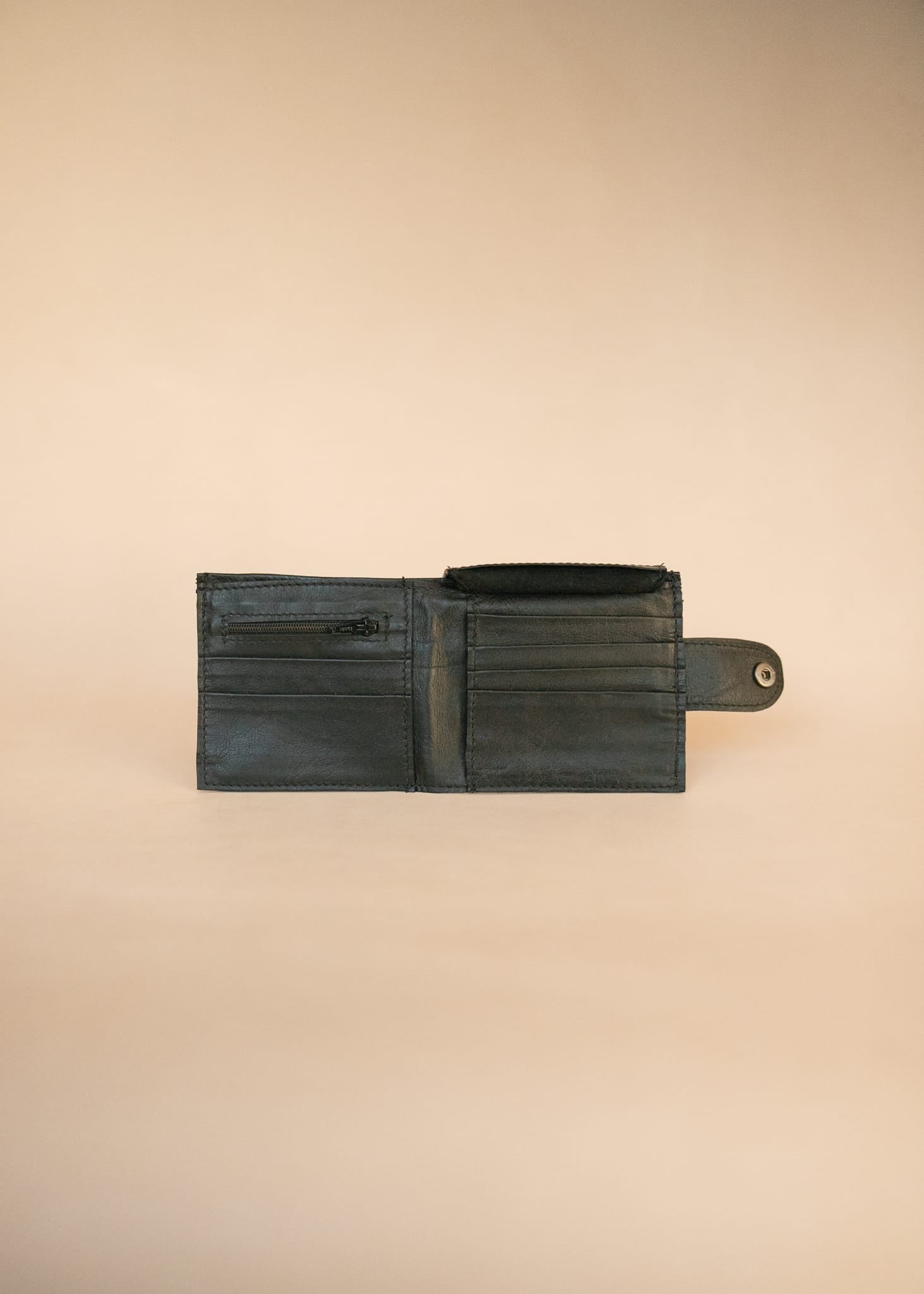 The Real McCaul Wallets All-Card Bifold Wallet with Zip - Kangaroo Australian Made Australian Owned Leather Men's Wallet- Australian Made - Kangaroo & Cowhide