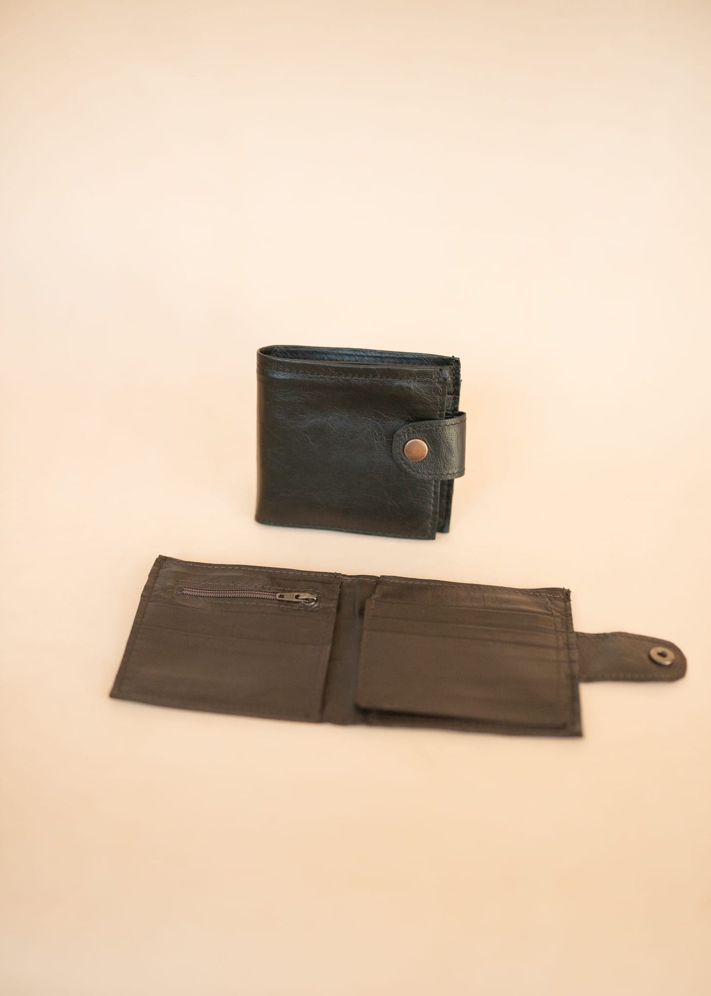 The Real McCaul Wallets All-Card Bifold Wallet with Zip - Kangaroo Australian Made Australian Owned Leather Men's Wallet- Australian Made - Kangaroo & Cowhide
