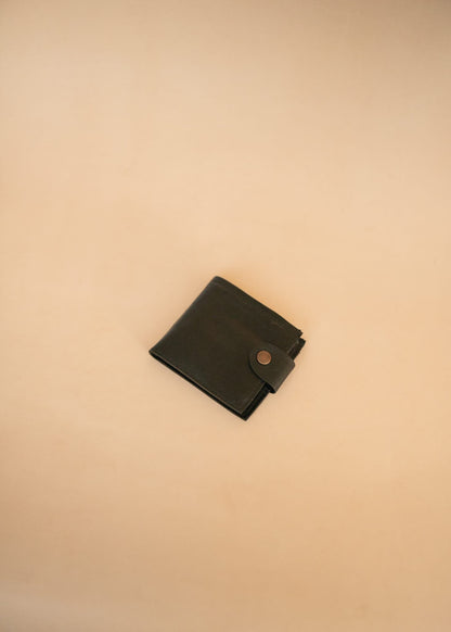 The Real McCaul Wallets Black All-Card Bifold Wallet with Zip - Kangaroo Australian Made Australian Owned Leather Men's Wallet- Australian Made - Kangaroo & Cowhide