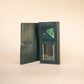 The Real McCaul Wallets The Sue Wallet - Kangaroo - Juniper Green Australian Made Australian Owned Genuine Leather Ladies Large Wallet- Made In Australia with Kangaroo and Cowhide