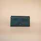 The Real McCaul Wallets The Sue Wallet - Kangaroo - Juniper Green Australian Made Australian Owned Genuine Leather Ladies Large Wallet- Made In Australia with Kangaroo and Cowhide