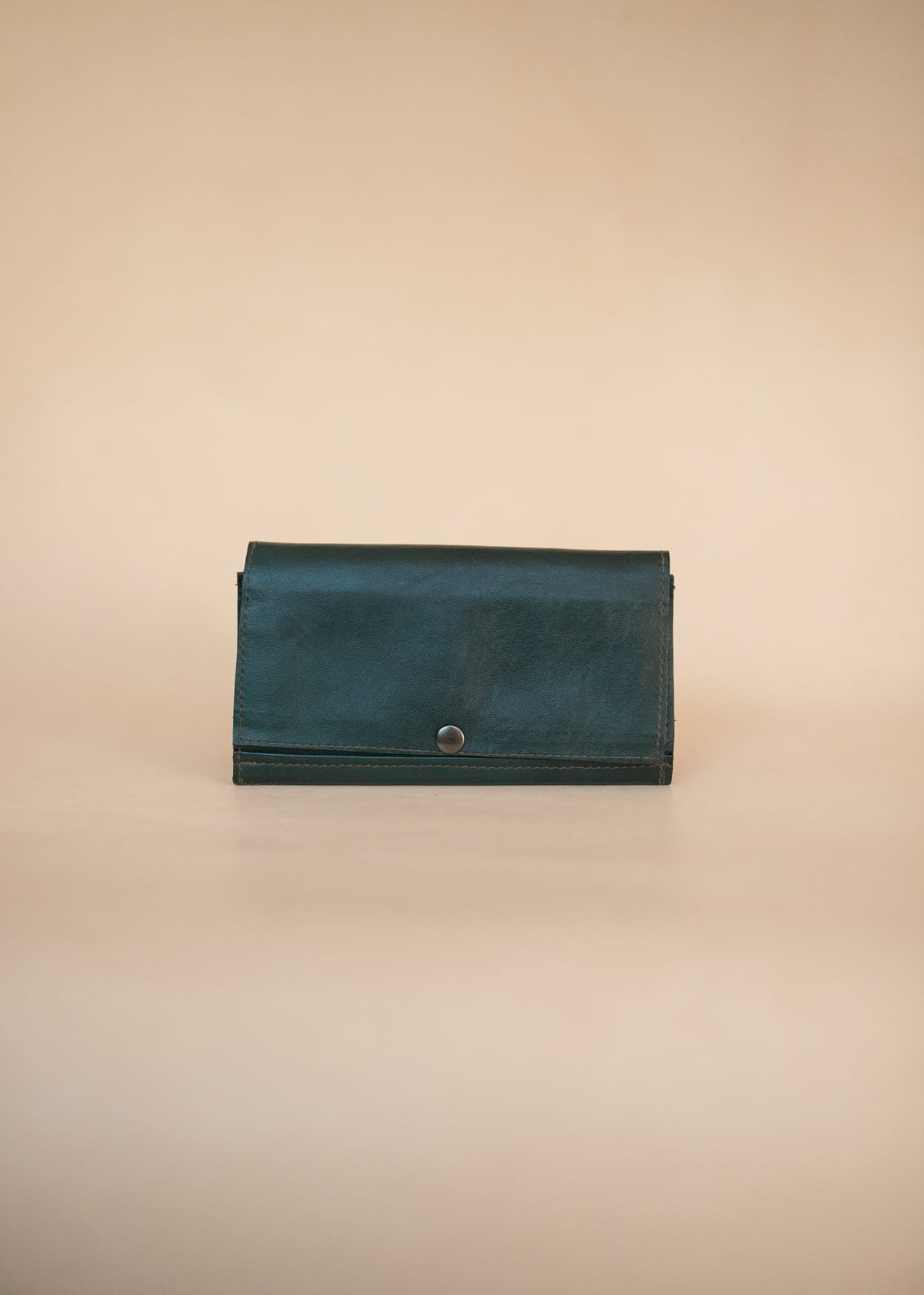 The Real McCaul Wallets The Sue Wallet - Kangaroo - Juniper Green Australian Made Australian Owned Genuine Leather Ladies Large Wallet- Made In Australia with Kangaroo and Cowhide