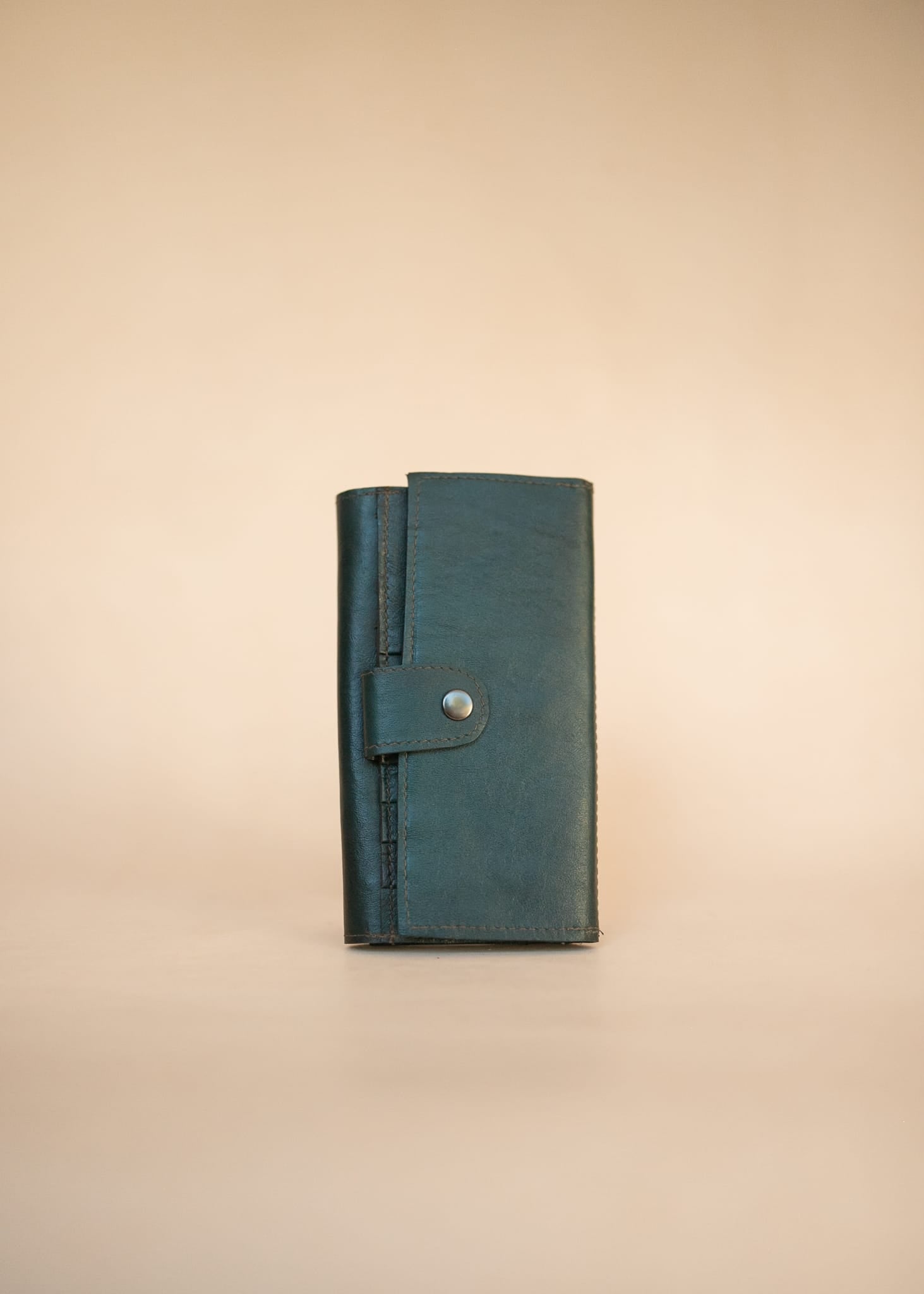 The Real McCaul Wallets The Sue Wallet - Kangaroo - Juniper Green Australian Made Australian Owned Genuine Leather Ladies Large Wallet- Made In Australia with Kangaroo and Cowhide