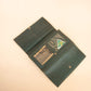 The Real McCaul Wallets The Sue Wallet - Kangaroo - Juniper Green Australian Made Australian Owned Genuine Leather Ladies Large Wallet- Made In Australia with Kangaroo and Cowhide