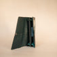 The Real McCaul Wallets The Sue Wallet - Kangaroo - Juniper Green Australian Made Australian Owned Genuine Leather Ladies Large Wallet- Made In Australia with Kangaroo and Cowhide