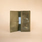 The Real McCaul Wallets The Sue Wallet - Kangaroo - Olive Green Australian Made Australian Owned Genuine Leather Ladies Large Wallet- Made In Australia with Kangaroo and Cowhide