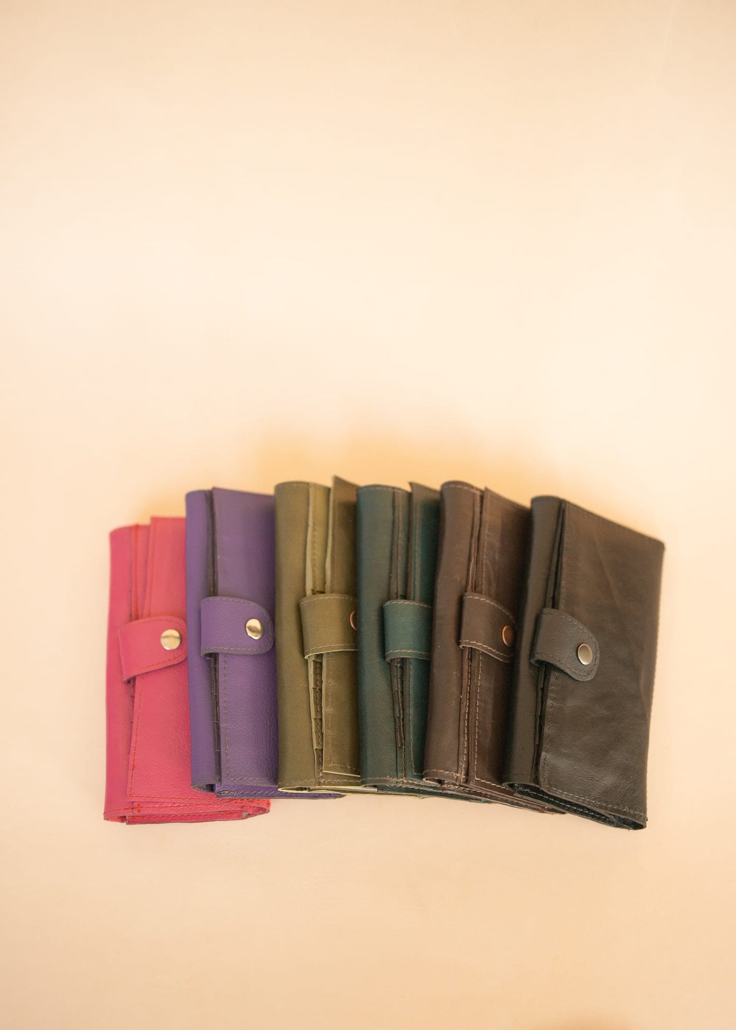 The Real McCaul Wallets The Sue Wallet - Kangaroo - Olive Green Australian Made Australian Owned Genuine Leather Ladies Large Wallet- Made In Australia with Kangaroo and Cowhide