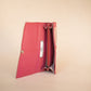 The Real McCaul Wallets The Sue Wallet - Kangaroo - Pink Australian Made Australian Owned Genuine Leather Ladies Large Wallet- Made In Australia with Kangaroo and Cowhide