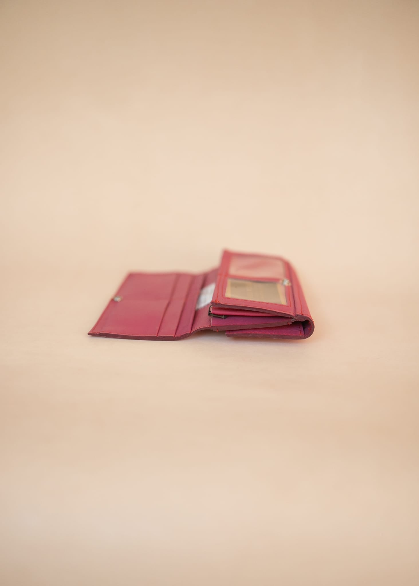 The Real McCaul Wallets The Sue Wallet - Kangaroo - Pink Australian Made Australian Owned Genuine Leather Ladies Large Wallet- Made In Australia with Kangaroo and Cowhide