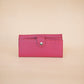 The Real McCaul Wallets The Sue Wallet - Kangaroo - Pink Australian Made Australian Owned Genuine Leather Ladies Large Wallet- Made In Australia with Kangaroo and Cowhide