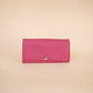 The Real McCaul Wallets The Sue Wallet - Kangaroo - Pink Australian Made Australian Owned Genuine Leather Ladies Large Wallet- Made In Australia with Kangaroo and Cowhide