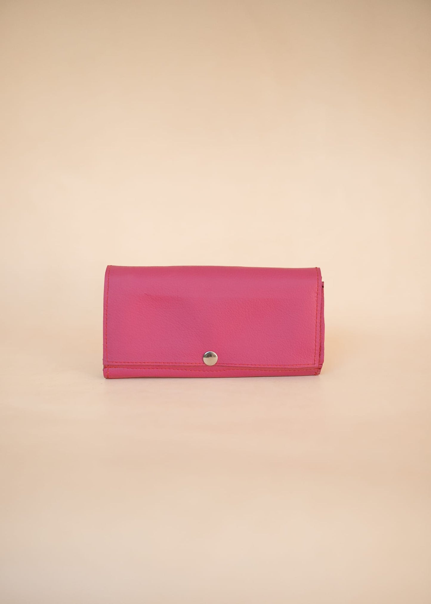 The Real McCaul Wallets The Sue Wallet - Kangaroo - Pink Australian Made Australian Owned Genuine Leather Ladies Large Wallet- Made In Australia with Kangaroo and Cowhide