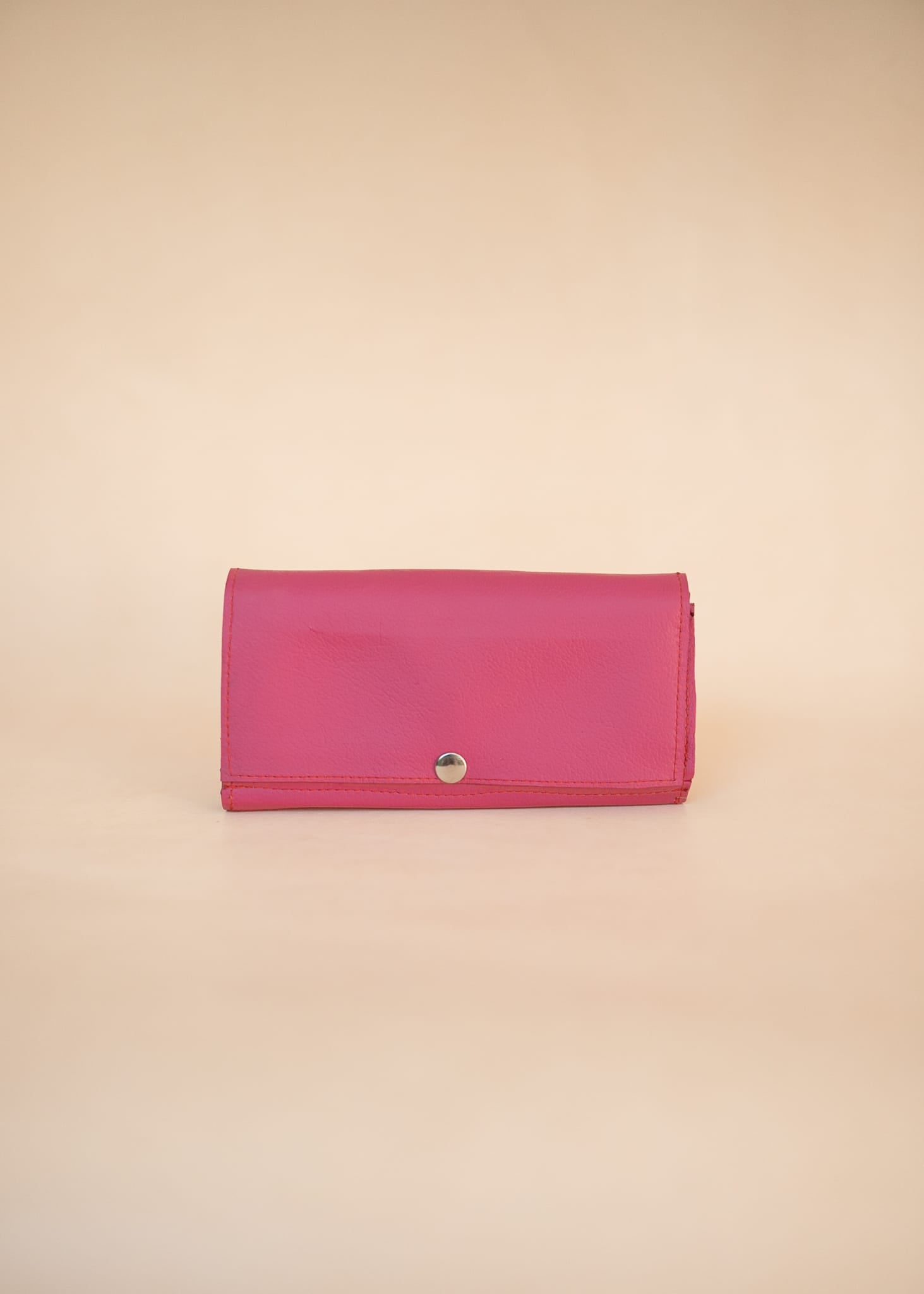 The Real McCaul Wallets The Sue Wallet - Kangaroo - Pink Australian Made Australian Owned Genuine Leather Ladies Large Wallet- Made In Australia with Kangaroo and Cowhide