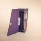 The Real McCaul Wallets The Sue Wallet - Kangaroo - Purple Australian Made Australian Owned Genuine Leather Ladies Large Wallet- Made In Australia with Kangaroo and Cowhide