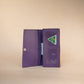 The Real McCaul Wallets The Sue Wallet - Kangaroo - Purple Australian Made Australian Owned Genuine Leather Ladies Large Wallet- Made In Australia with Kangaroo and Cowhide