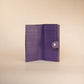 The Real McCaul Wallets The Sue Wallet - Kangaroo - Purple Australian Made Australian Owned Genuine Leather Ladies Large Wallet- Made In Australia with Kangaroo and Cowhide