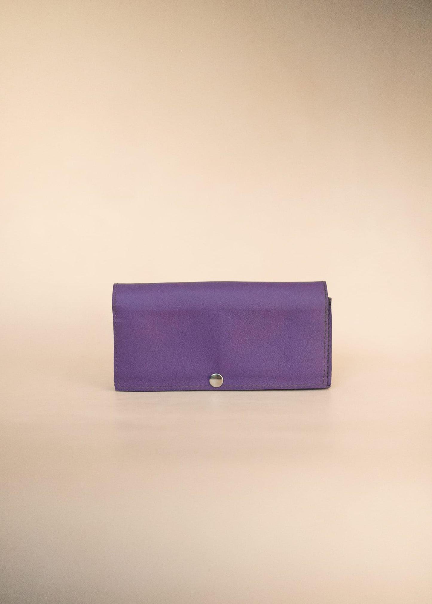 The Real McCaul Wallets The Sue Wallet - Kangaroo - Purple Australian Made Australian Owned Genuine Leather Ladies Large Wallet- Made In Australia with Kangaroo and Cowhide