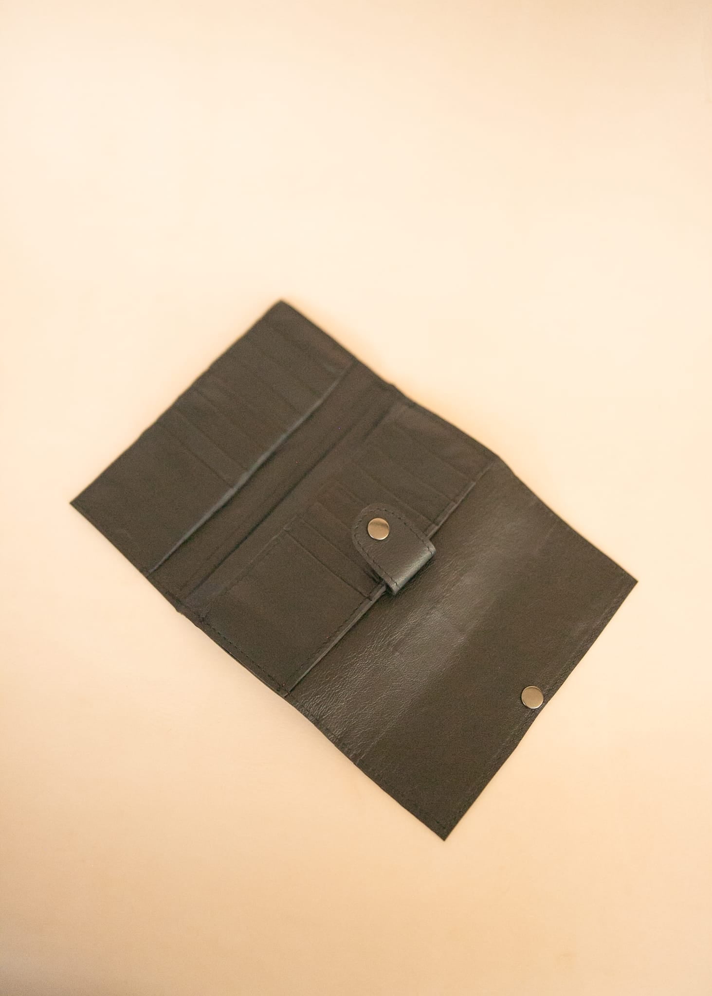 The Real McCaul Wallets The Sue Wallet - Premium Kangaroo - Black Australian Made Australian Owned Genuine Leather Ladies Large Wallet- Made In Australia with Kangaroo and Cowhide