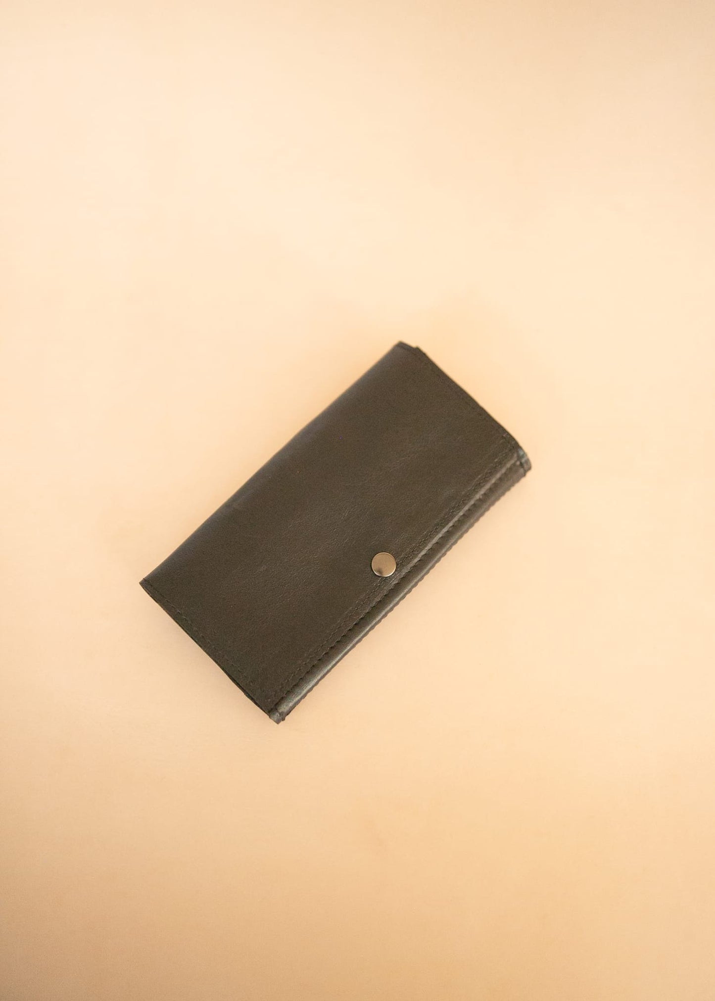 The Real McCaul Wallets The Sue Wallet - Premium Kangaroo - Black Australian Made Australian Owned Genuine Leather Ladies Large Wallet- Made In Australia with Kangaroo and Cowhide