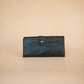 The Real McCaul Wallets The Sue Wallet - Premium Kangaroo - Black Australian Made Australian Owned Genuine Leather Ladies Large Wallet- Made In Australia with Kangaroo and Cowhide