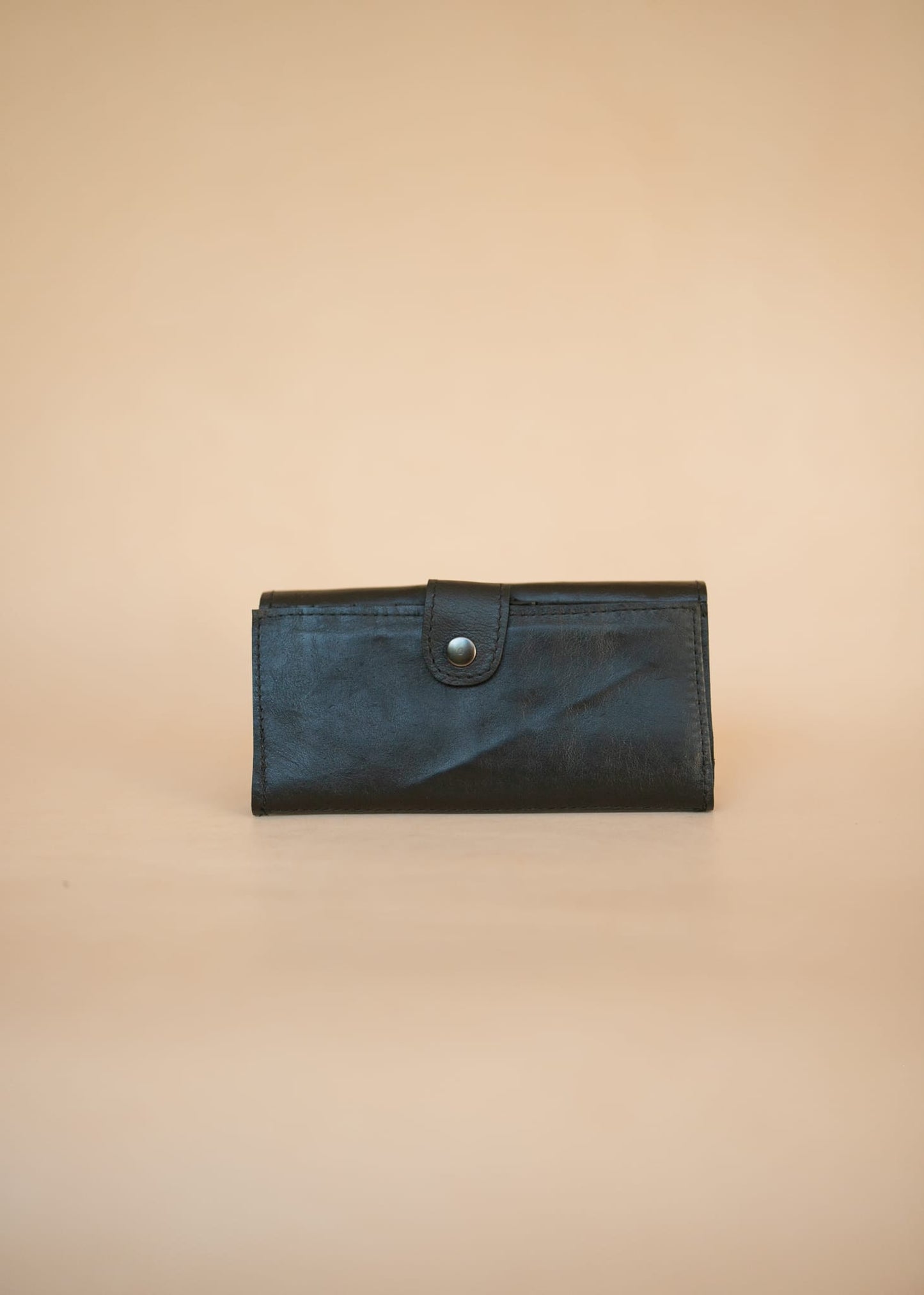 The Real McCaul Wallets The Sue Wallet - Premium Kangaroo - Black Australian Made Australian Owned Genuine Leather Ladies Large Wallet- Made In Australia with Kangaroo and Cowhide