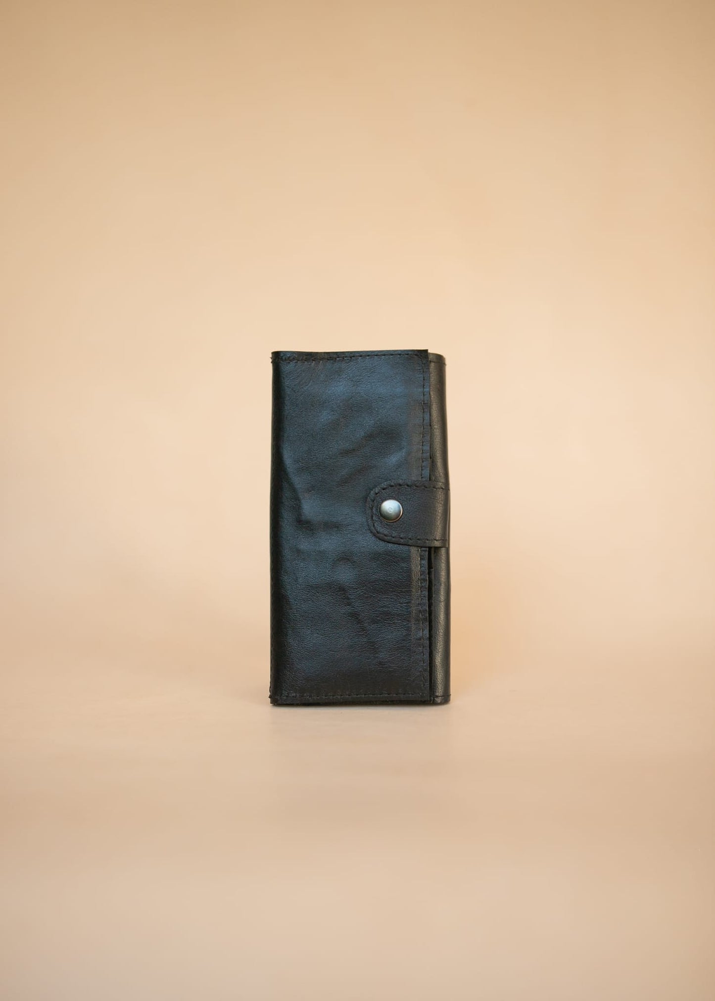 The Real McCaul Wallets The Sue Wallet - Premium Kangaroo - Black Australian Made Australian Owned Genuine Leather Ladies Large Wallet- Made In Australia with Kangaroo and Cowhide