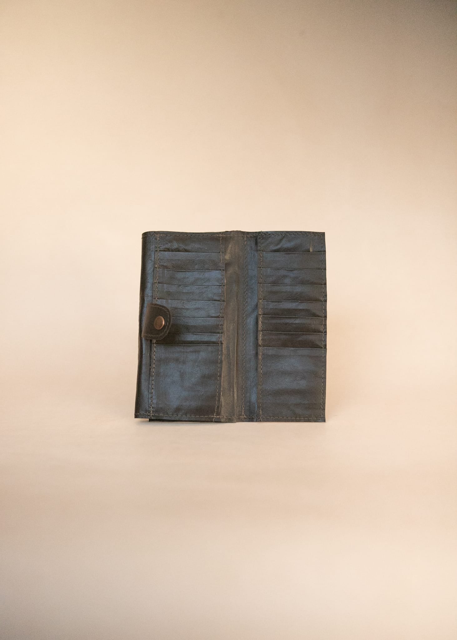 The Real McCaul Wallets The Sue Wallet - Premium Kangaroo - Dark Brown Australian Made Australian Owned Genuine Leather Ladies Large Wallet- Made In Australia with Kangaroo and Cowhide