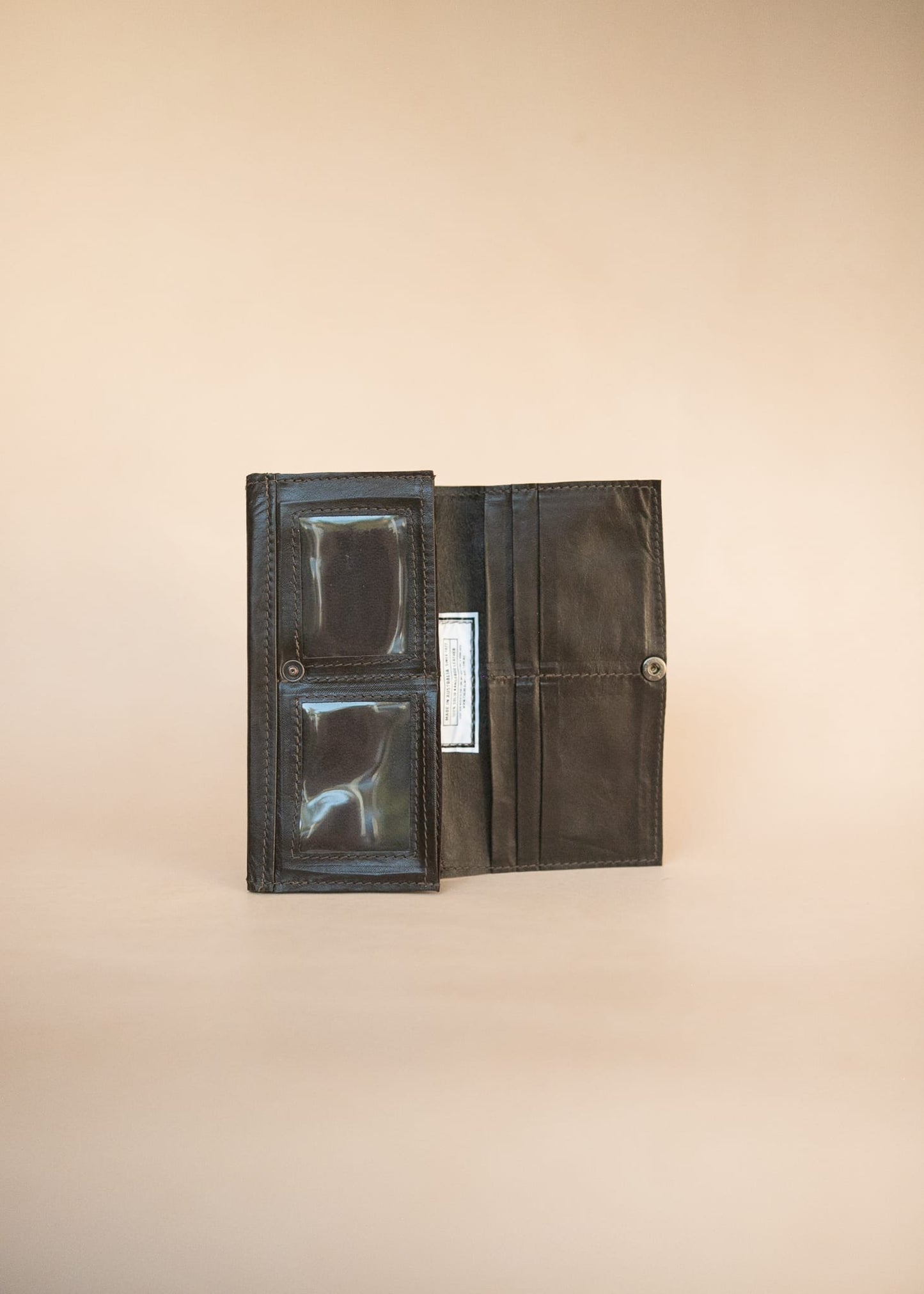 The Real McCaul Wallets The Sue Wallet - Premium Kangaroo - Dark Brown Australian Made Australian Owned Genuine Leather Ladies Large Wallet- Made In Australia with Kangaroo and Cowhide