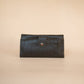 The Real McCaul Wallets The Sue Wallet - Premium Kangaroo - Dark Brown Australian Made Australian Owned Genuine Leather Ladies Large Wallet- Made In Australia with Kangaroo and Cowhide