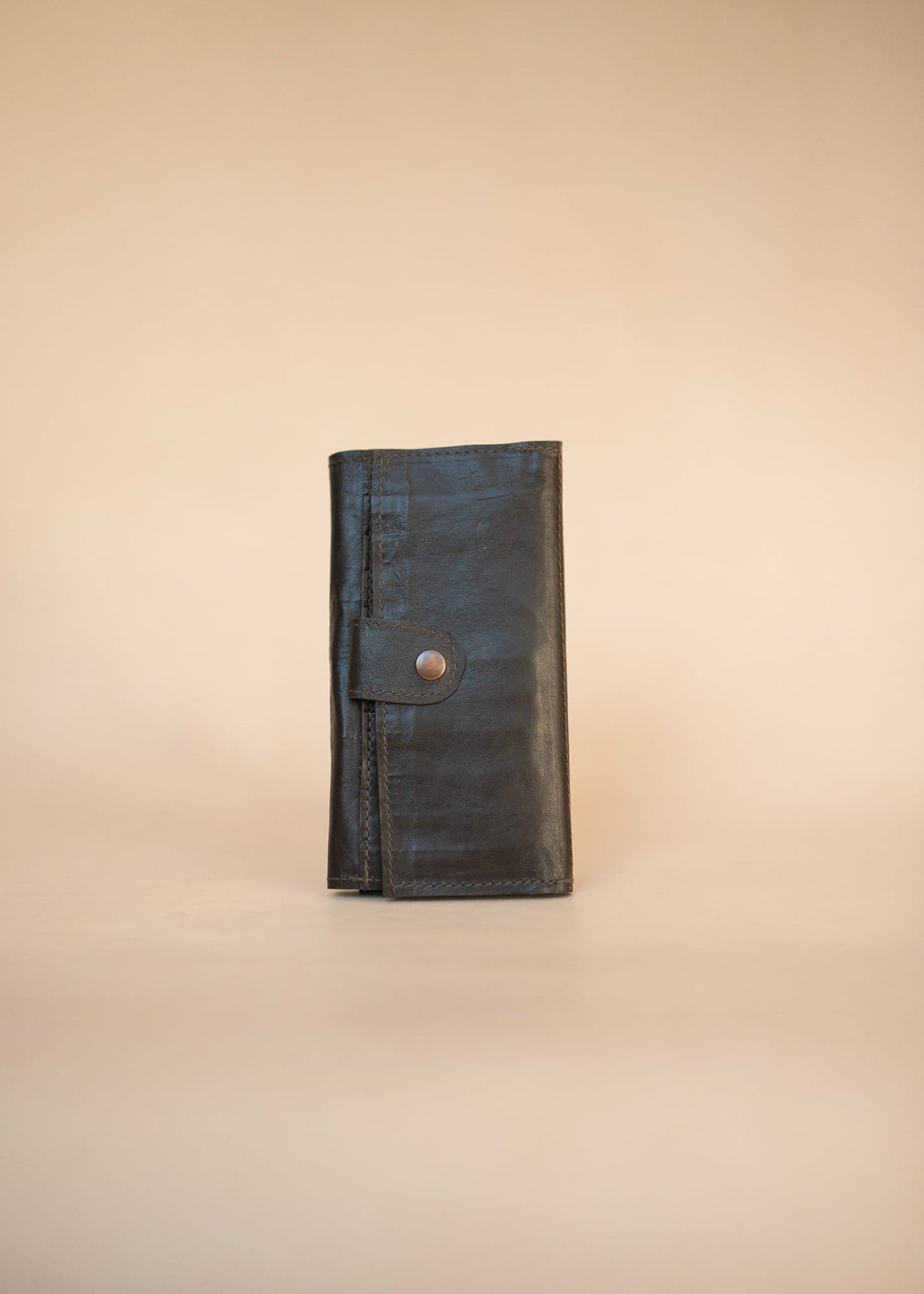 The Real McCaul Wallets The Sue Wallet - Premium Kangaroo - Dark Brown Australian Made Australian Owned Genuine Leather Ladies Large Wallet- Made In Australia with Kangaroo and Cowhide