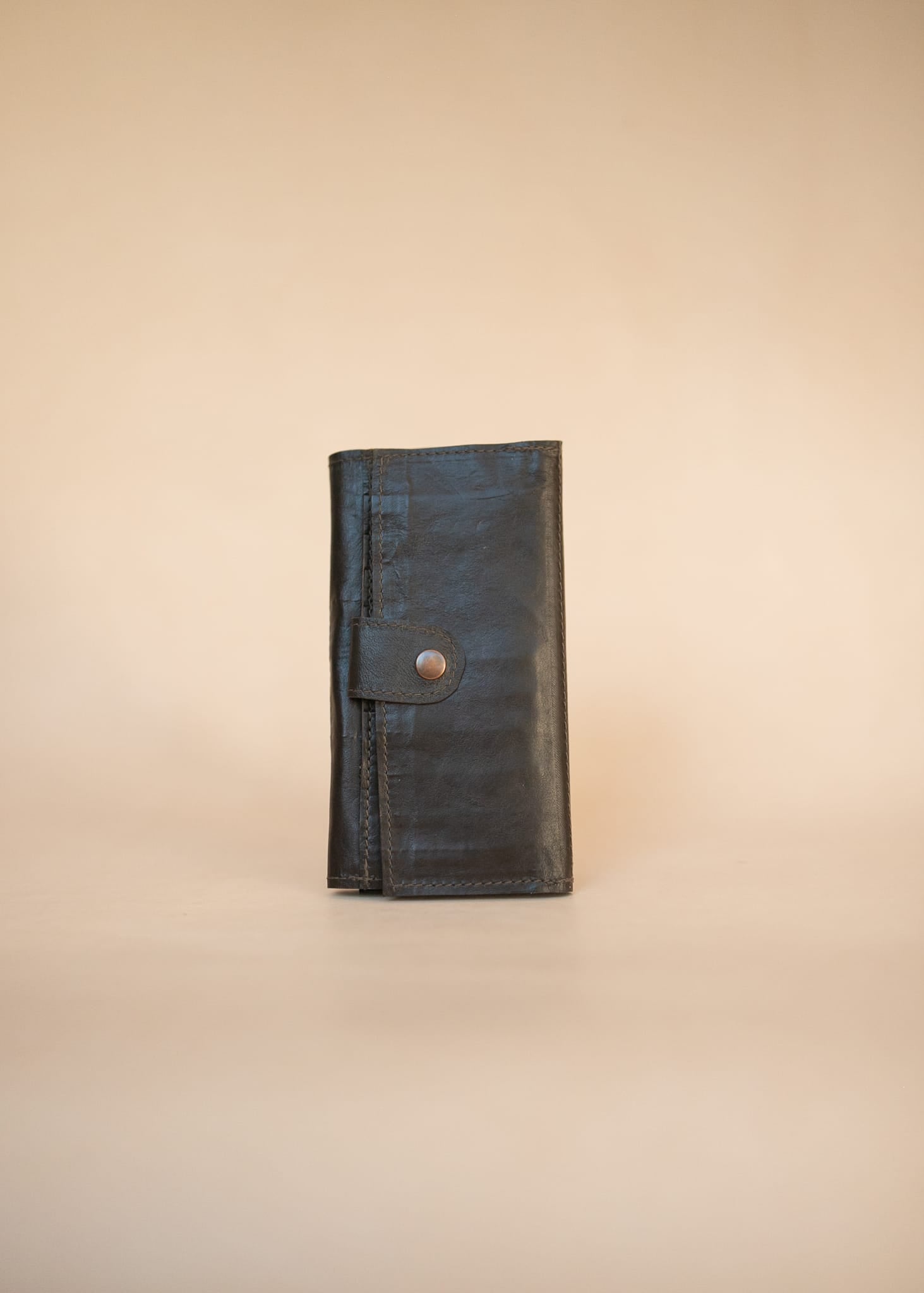The Real McCaul Wallets The Sue Wallet - Premium Kangaroo - Dark Brown Australian Made Australian Owned Genuine Leather Ladies Large Wallet- Made In Australia with Kangaroo and Cowhide