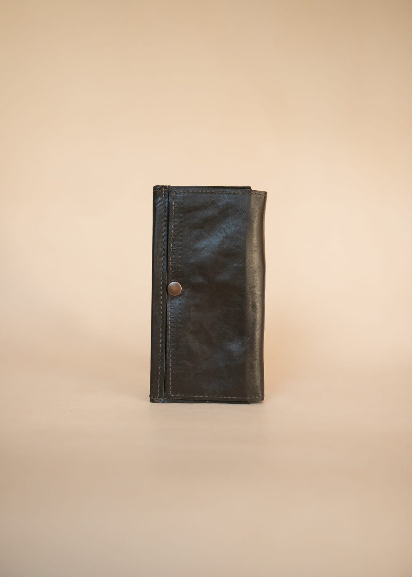 The Real McCaul Wallets The Sue Wallet - Premium Kangaroo - Dark Brown Australian Made Australian Owned Genuine Leather Ladies Large Wallet- Made In Australia with Kangaroo and Cowhide