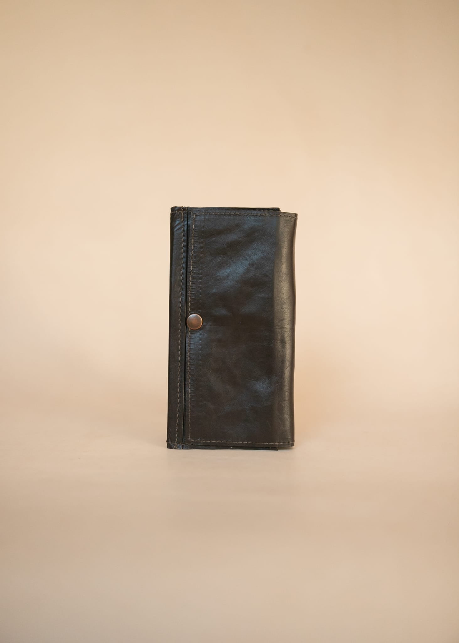 The Real McCaul Wallets The Sue Wallet - Premium Kangaroo - Dark Brown Australian Made Australian Owned Genuine Leather Ladies Large Wallet- Made In Australia with Kangaroo and Cowhide