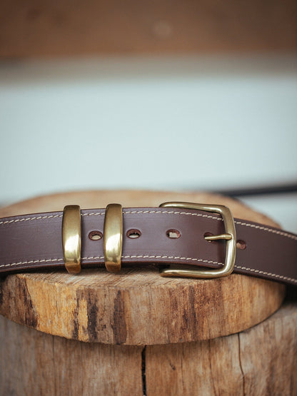 The Real McCaul Leathergoods Belts Antique Brass / 28" (71cm) Rancher Belt 38mm- Cognac Australian Made Australian Owned Australian Made Solid Leather Full Grain Rancher Belt- Black