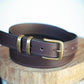 The Real McCaul Leathergoods Belts Classic Dress Belt 32mm - Dark Brown Australian Made Australian Owned Australian Made Solid Leather Full Grain Rancher Belt- Black