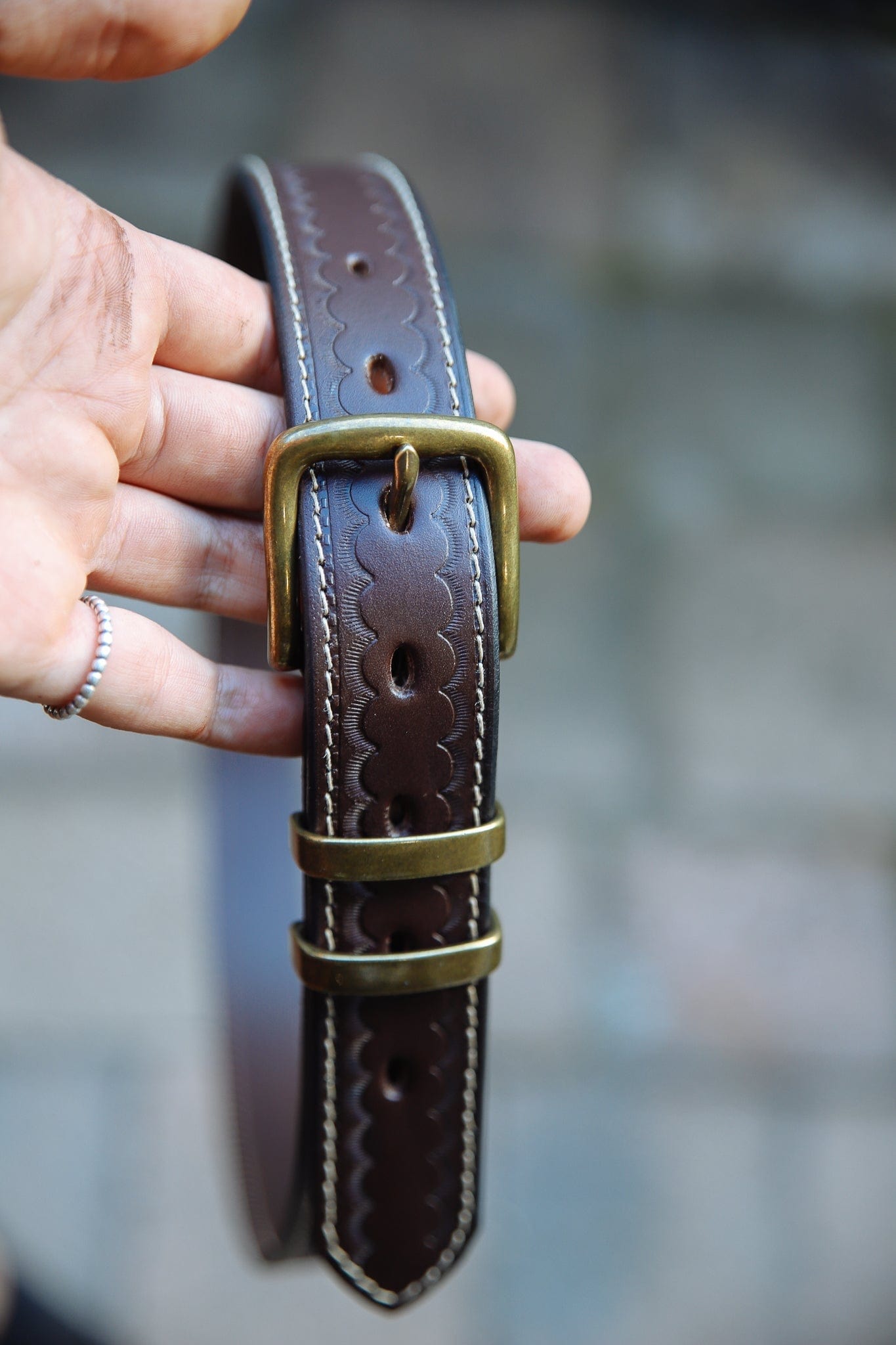 The Real McCaul Leathergoods Belts Deluxe Rancher Belt 32mm - Dark Brown Australian Made Australian Owned Australian Made Solid Leather Full Grain Rancher Belt- Black