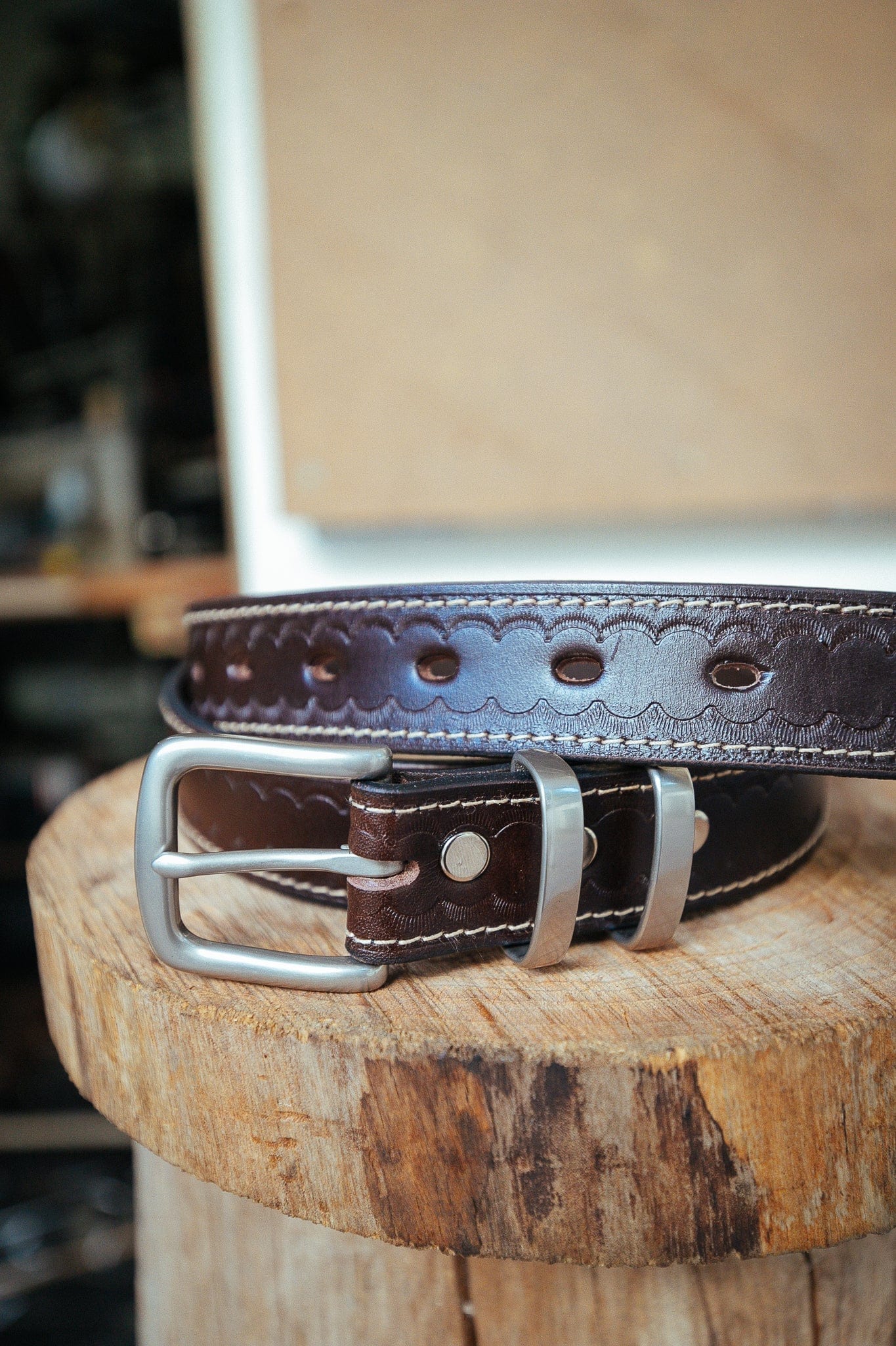 The Real McCaul Leathergoods Belts Deluxe Rancher Belt 32mm - Dark Brown Australian Made Australian Owned Australian Made Solid Leather Full Grain Rancher Belt- Black